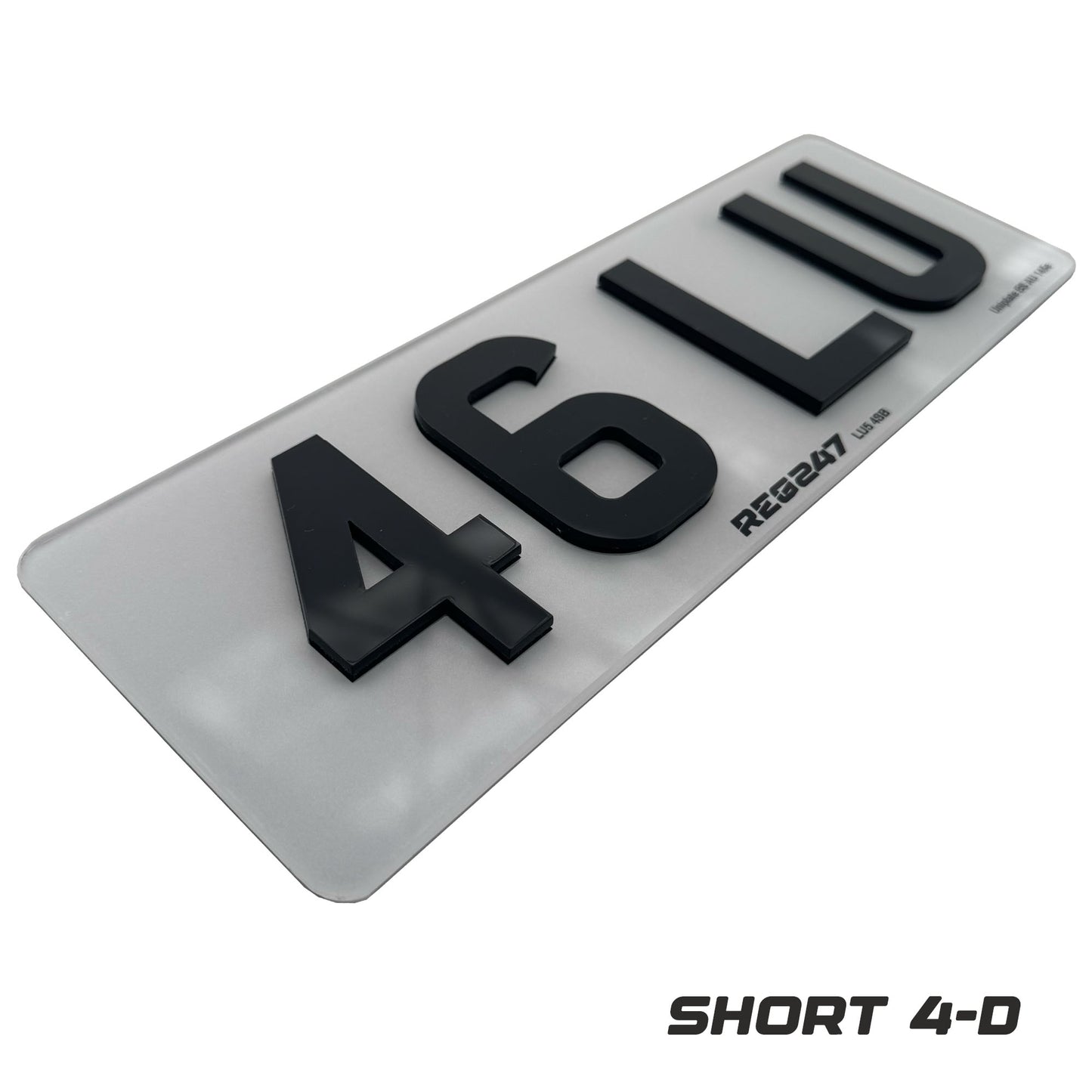 4D Acrylic Number Plates (3mm Raised)