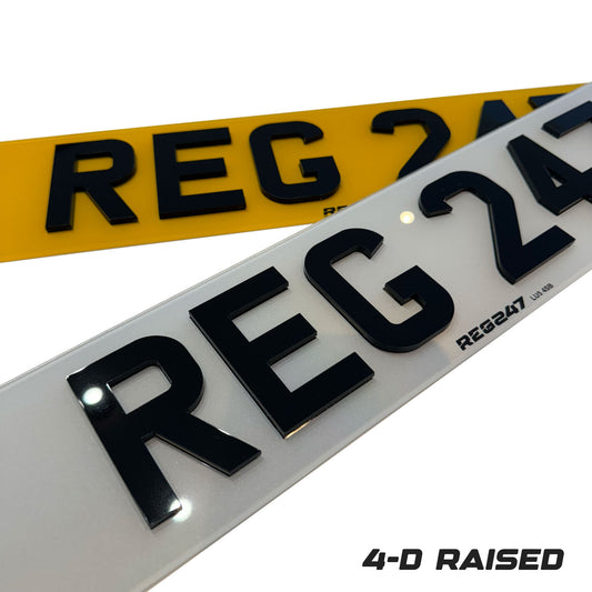 4D Acrylic Number Plates (3mm Raised)