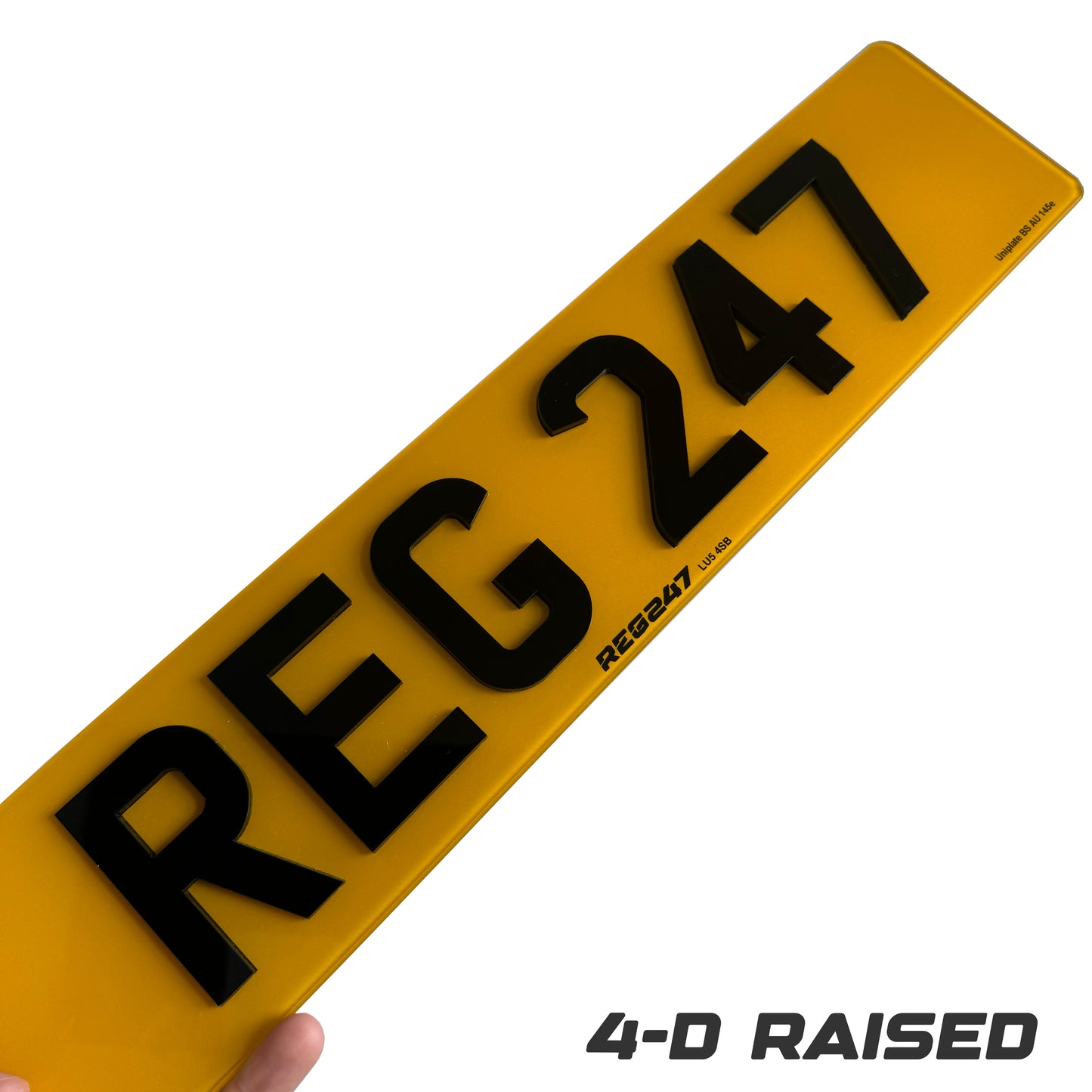 4D Acrylic Number Plates (3mm Raised)