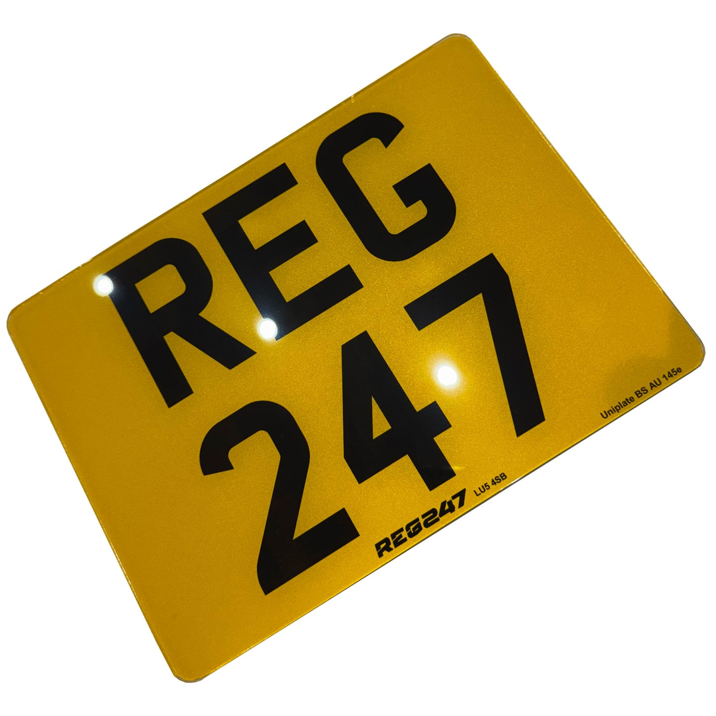 Square Taxi / Trailer Rear Number Plate