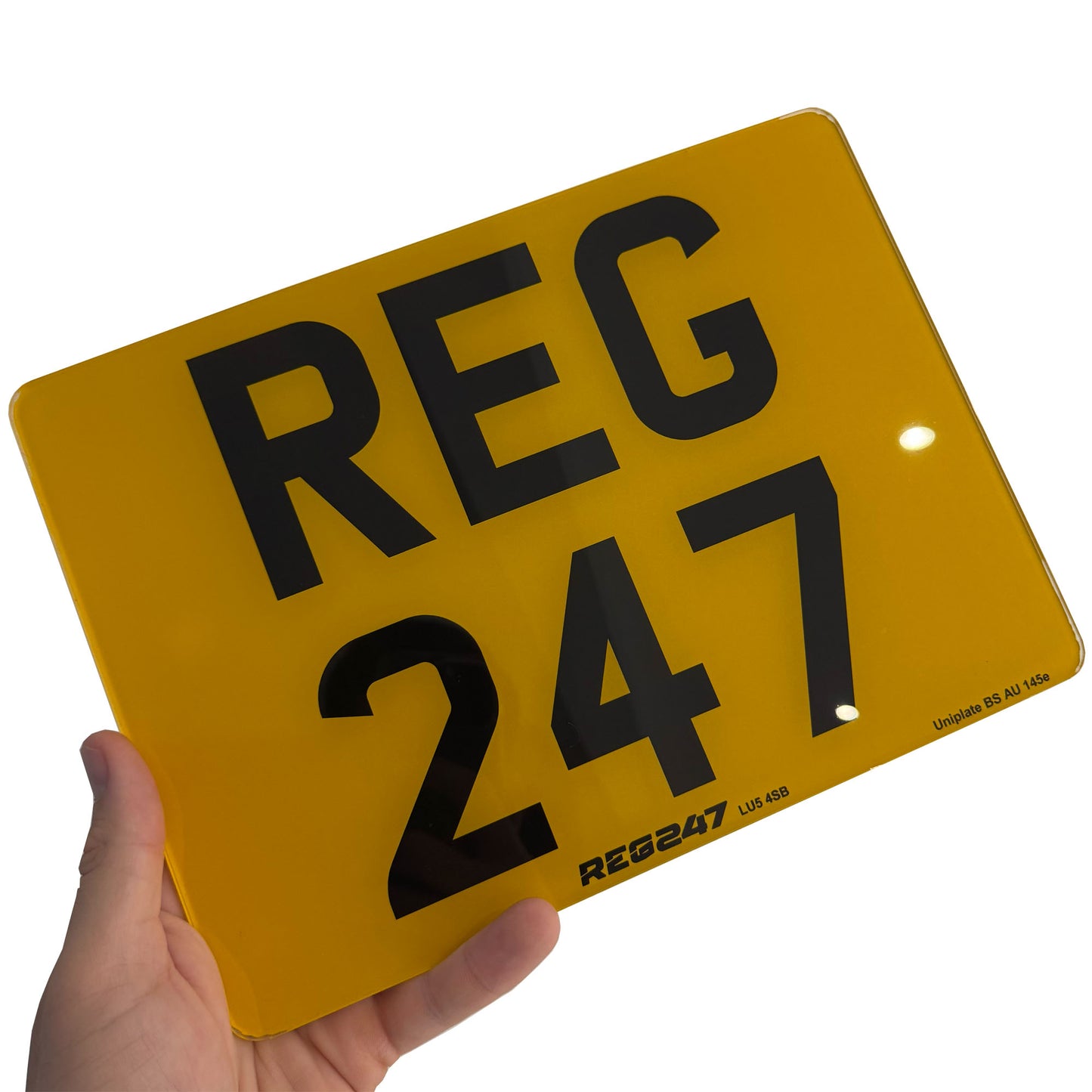 Square Taxi / Trailer Rear Number Plate
