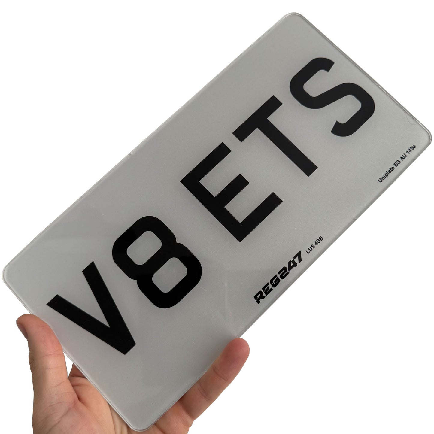 American US import number plate size for the United Kingdom users. 
