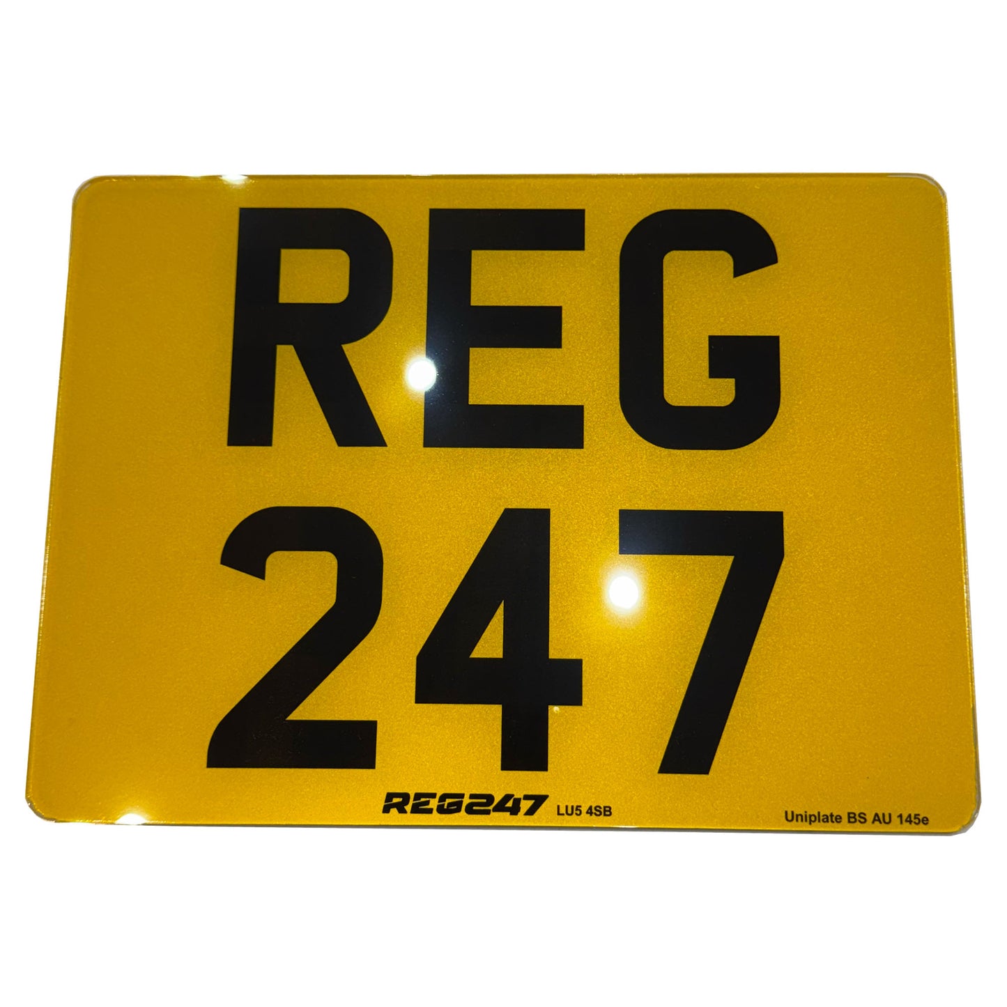 Square Taxi / Trailer Rear Number Plate